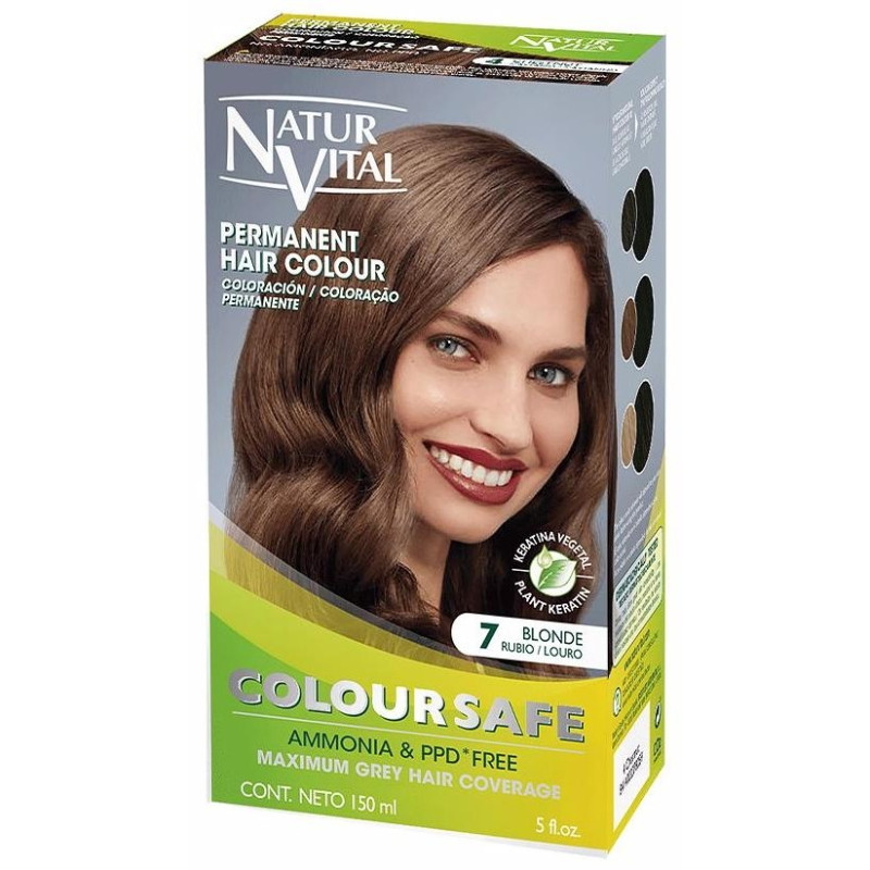 Naturvital Coloursafe Tinte Permanente 7-Rubio 150Ml