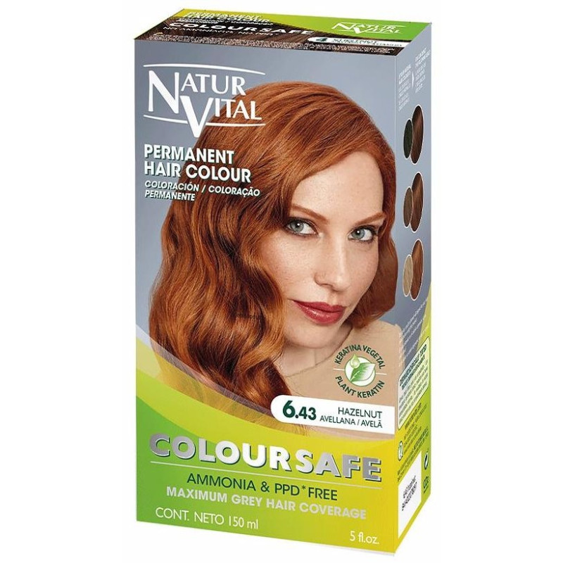 Coloursafe Tinte Permanente 6.43 Avellana 150ml - Naturvital