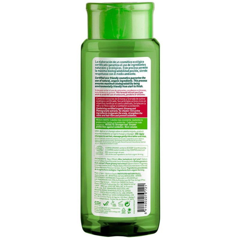 Champú Bio Ecocert Fortificante 300ml - Naturvital