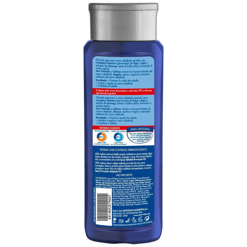 Champú Anticaída Cuero Cabelludo Sensible 300ml - Naturvital