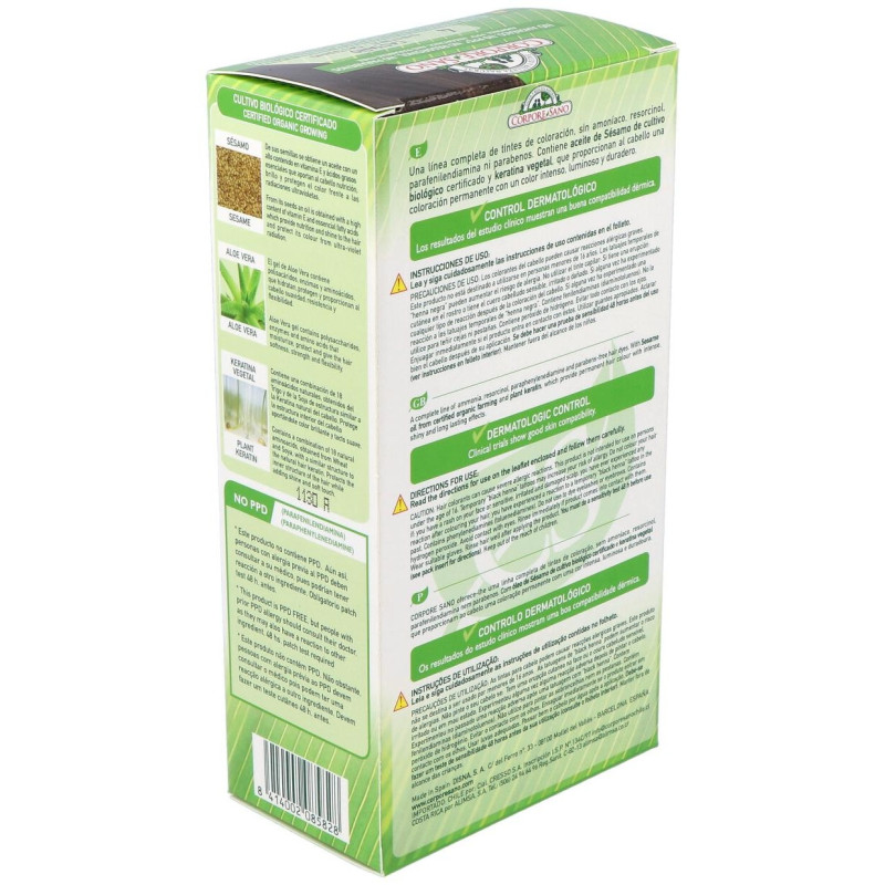 Tinte Permanente Nº 4 Castaño140ml - Corpore Sano