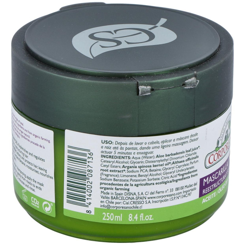Mascarilla Capilar Aceite de Argán Cosmos 50ml - Corpore Sano