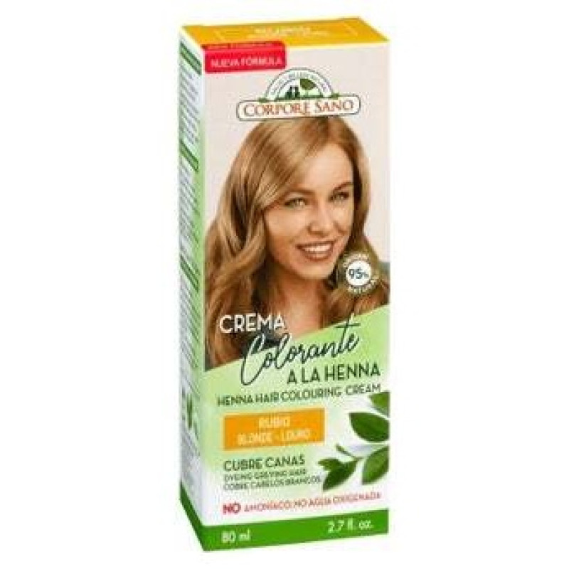 Crema Colorante Cabello Rubio 80ml - Corpore Sano