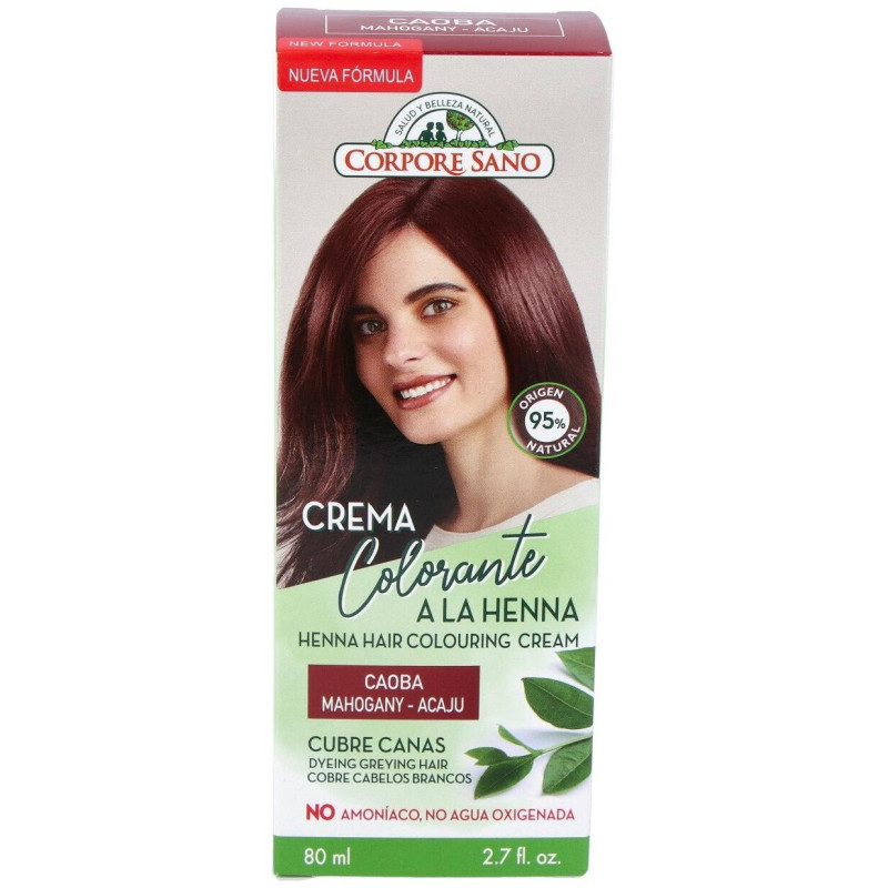 Crema Colorante Cabello Caoba 80ml - Corpore Sano