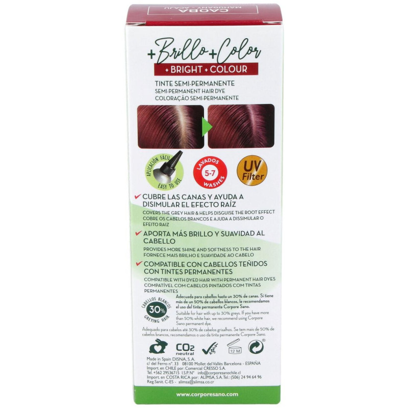 Crema Colorante Cabello Caoba 80ml - Corpore Sano