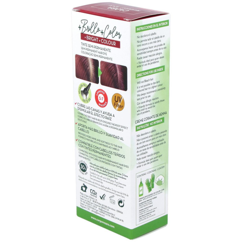 Crema Colorante Cabello Caoba 80ml - Corpore Sano