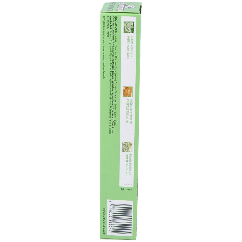 Crema Dental con Mirra Propolis e Hinojo 75ml - Corpore Sano