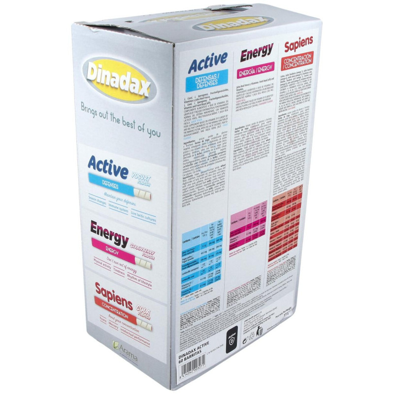 Dinadax Active (yogur) Expositor 60barritas - Pharmadiet