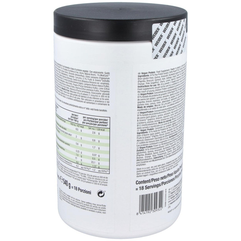 Weider Vegan Protein Vainilla 540Gr.