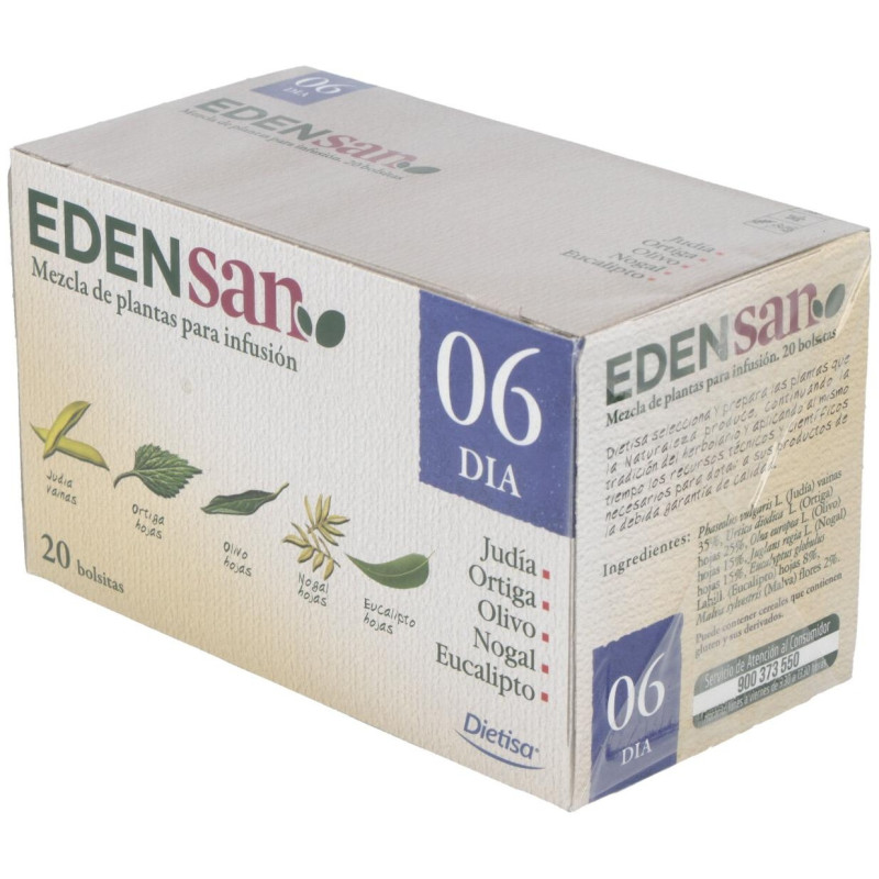 Edensan 06 Dia Filtro Infusiones 20uds - Dietisa