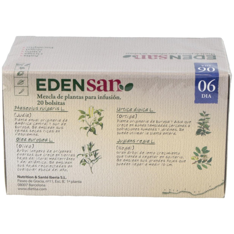 Edensan 06 Dia Filtro Infusiones 20uds - Dietisa