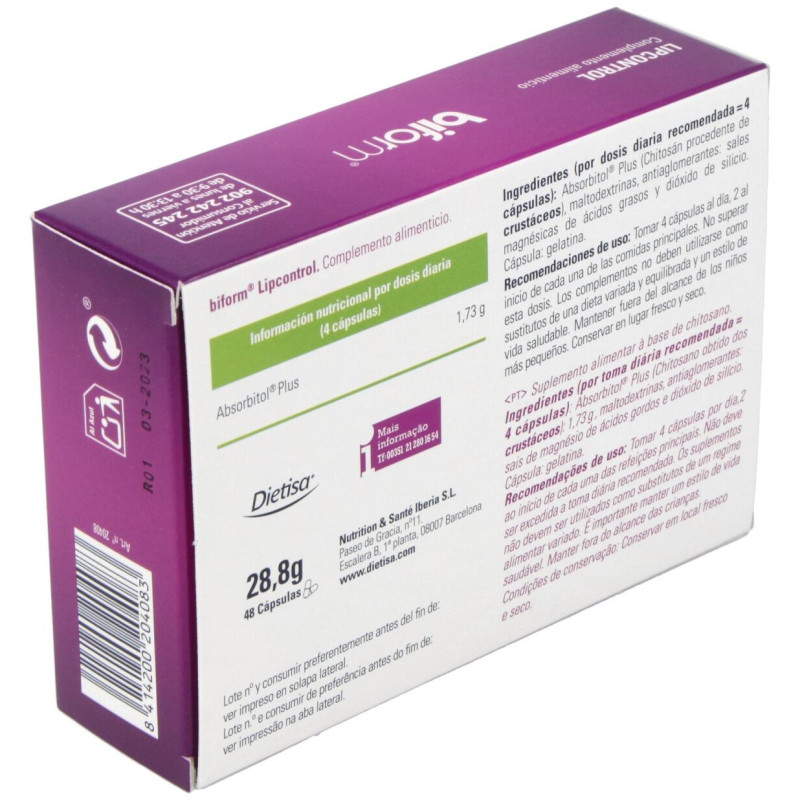 Biform Chitosan Plus (lipocontrol) 48cap - Dietisa