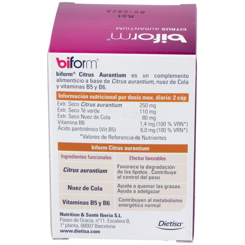 Biform Citrus Aurantium Quemagrasas 60cáps - Dietisa
