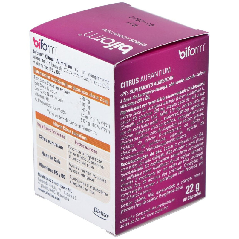 Biform Citrus Aurantium Quemagrasas 60cáps - Dietisa