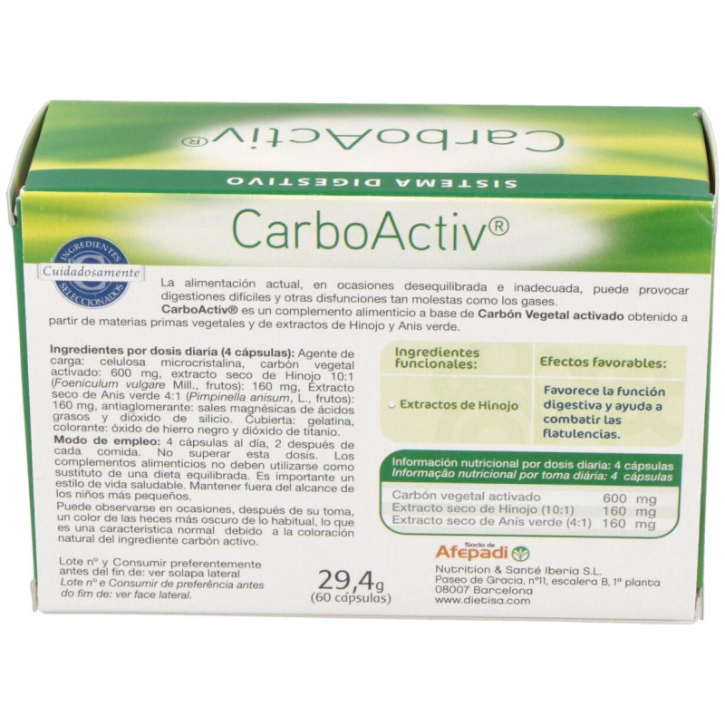 Carboactiv 60cáps - Dietisa