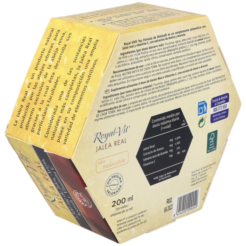 Royal - Vit Jalea Real Top Fórmula 20uds - Dietisa