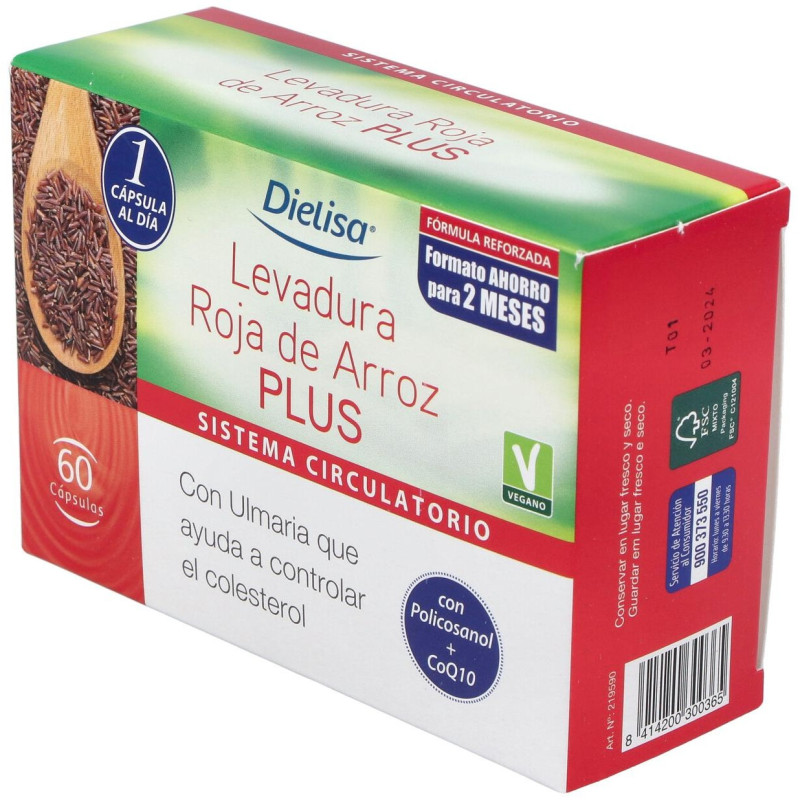 Levadura Roja de Arroz Plus 60cap - Dietisa