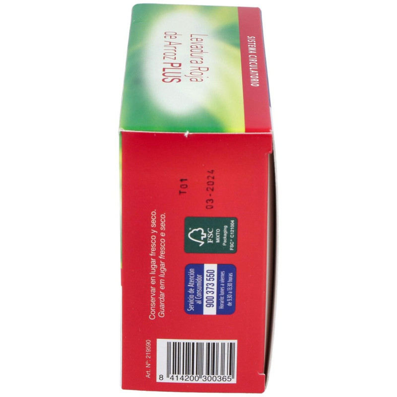 Levadura Roja de Arroz Plus 60cap - Dietisa