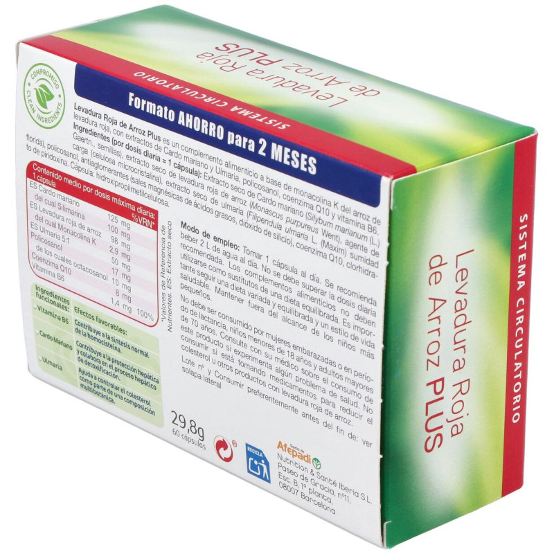 Levadura Roja de Arroz Plus 60cap - Dietisa
