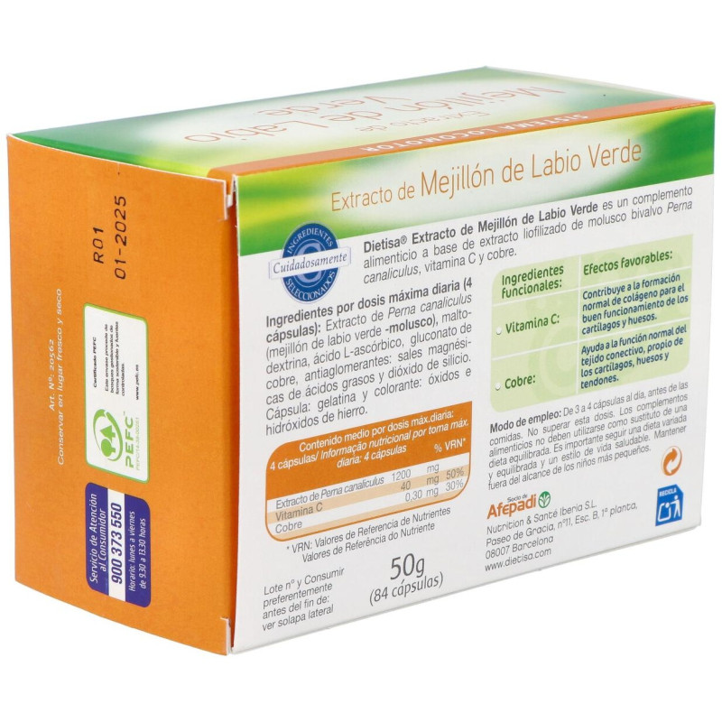 Mejillon de Labio Verde (gemiflor Super) 84cap 2 - Dietisa
