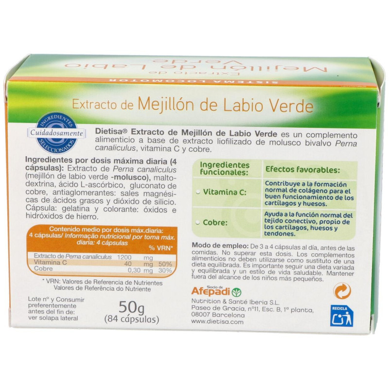 Mejillon de Labio Verde (gemiflor Super) 84cap 2 - Dietisa