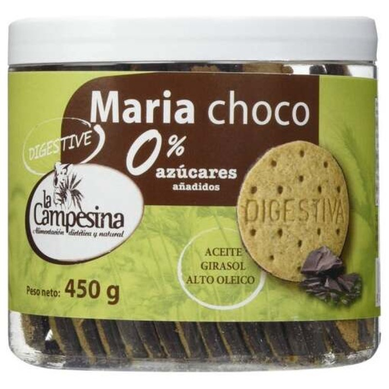 Galletas Maria Choco Digestive sin Azúcar 450g - La Campesina