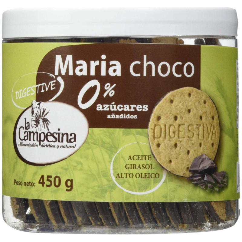 Galletas Maria Choco Digestive sin Azúcar 450g - La Campesina