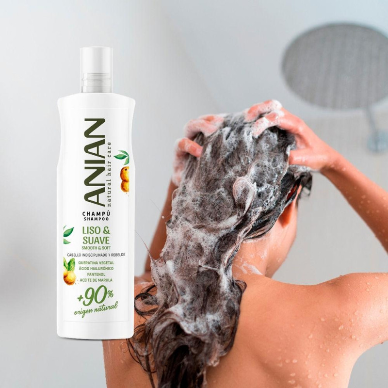 Liso y Suave Champú Queratina Vegetal 400ml - Anian