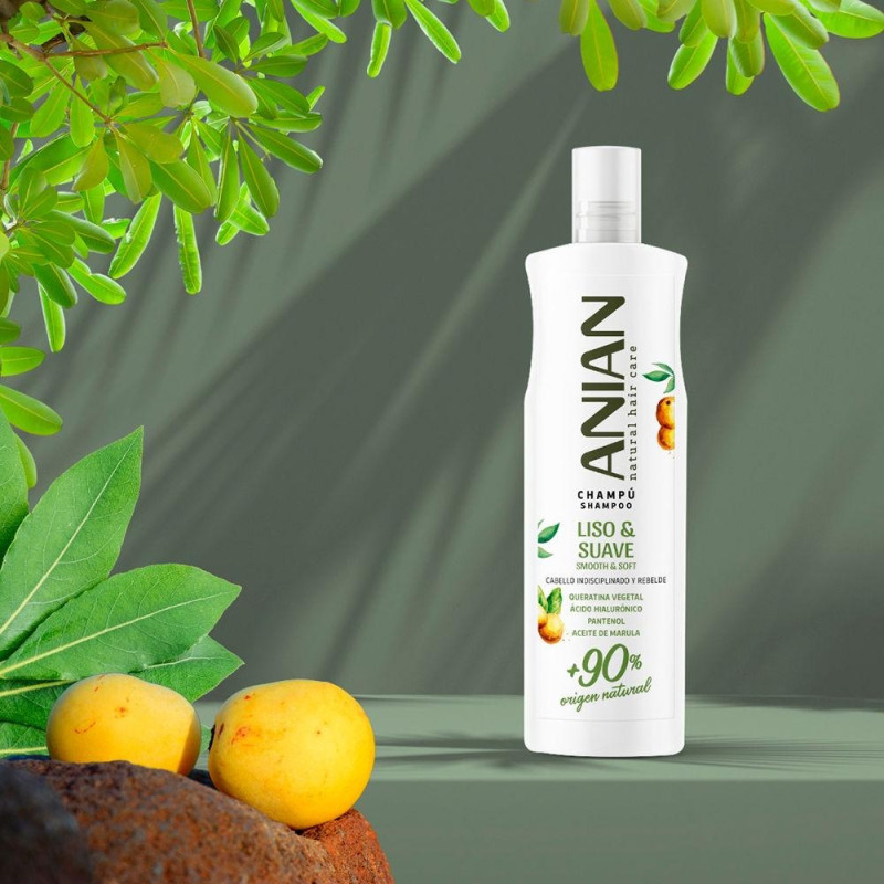 Liso y Suave Champú Queratina Vegetal 400ml - Anian
