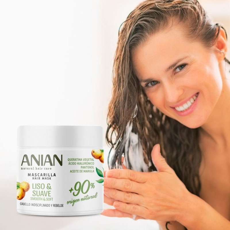 Liso y Suave Mascarilla Queratina Vegetal 350ml - Anian