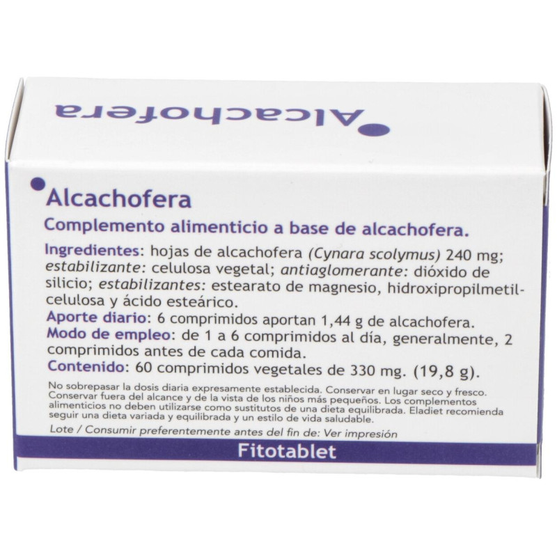 Fitotablet Alcachofera 60comp - Eladiet
