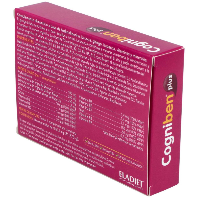 Cogniben Plus 30caps - Eladiet