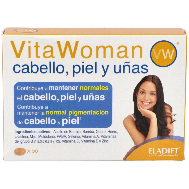 Vita Woman Cabello Piel y Uñas 30comp - Eladiet