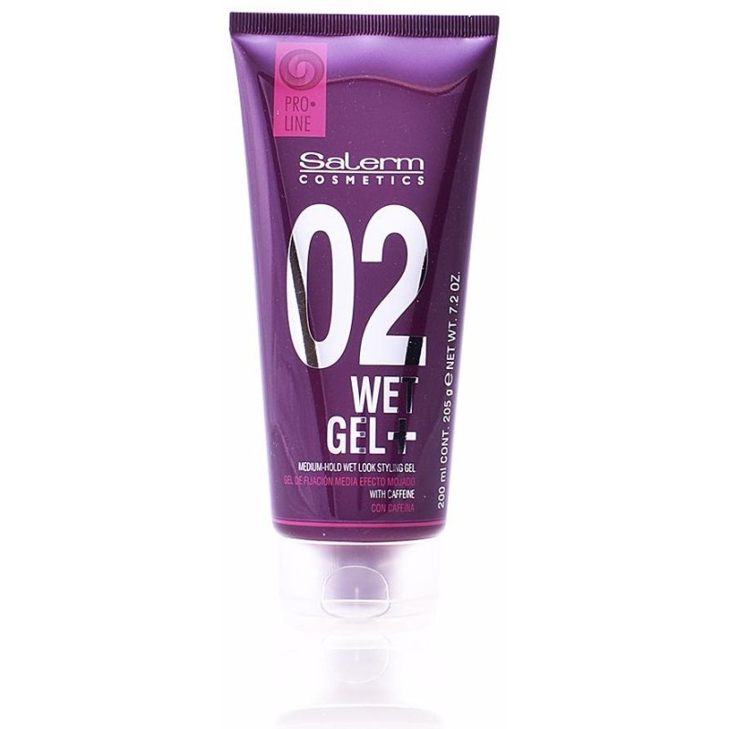 Wet Gel+ Medium Hold Wet Look Styling Gel 200ml - Salerm