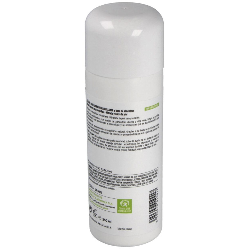 Leche de Almendras Desmaquillante 250ml - Armonia Cosmetica Natural