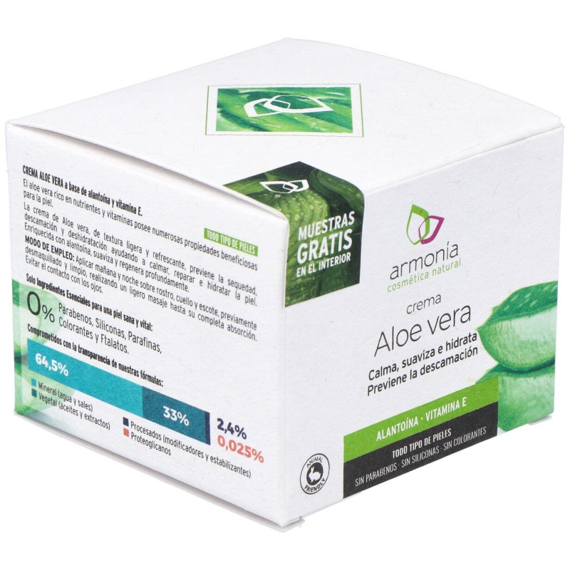 Armonia Crema Facial Aloe Vera 50ml - Armonia Cosmetica Natural