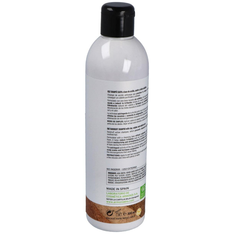 Champu Anticaspa Arcilla 300ml - Armonia Cosmetica Natural