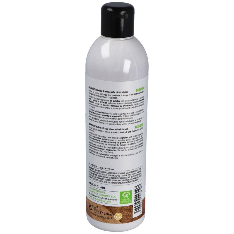 Champu Anticaspa Arcilla 300ml - Armonia Cosmetica Natural