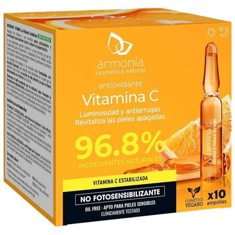 Armonia Vitamina C Antioxidante 10 Ampollas - Armonia Cosmetica Natural