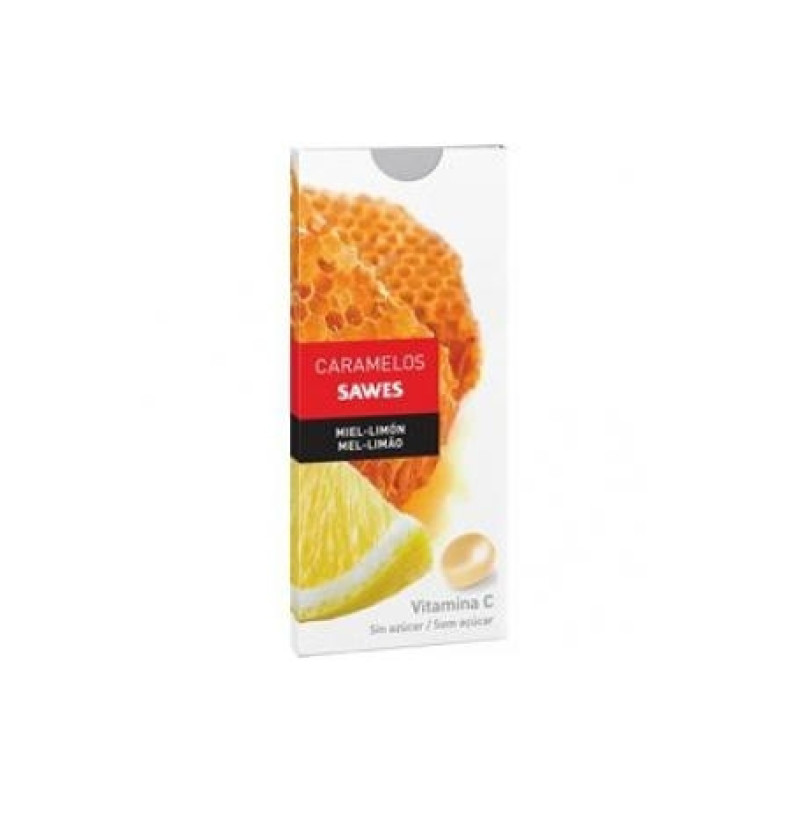 Caramelos Blister sin Azucar (1 Envase 22 g Sabor Miel con Limon) - Sawes