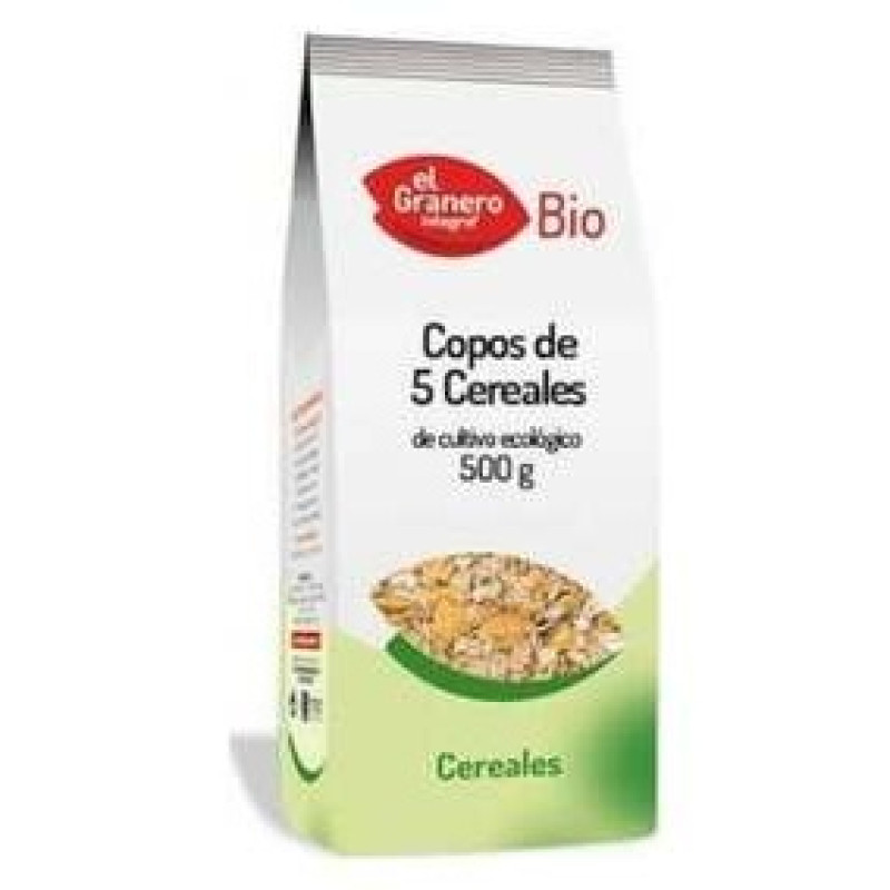 Granero Alimentacion Copos 5 Cereales Bio 500g - El Granero