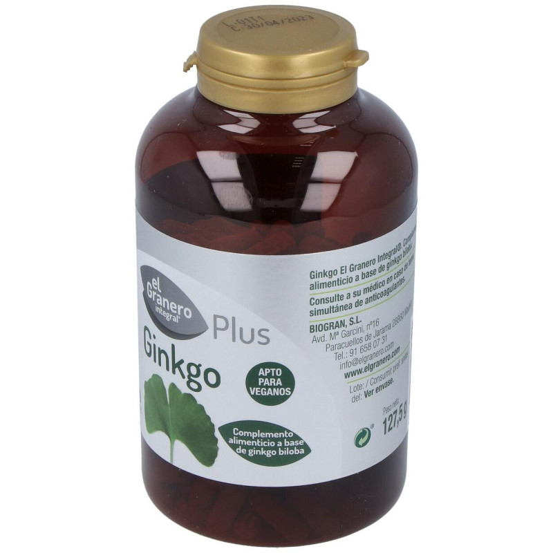 Ginkgo Biloba 600mg 250cápsulas - El Granero