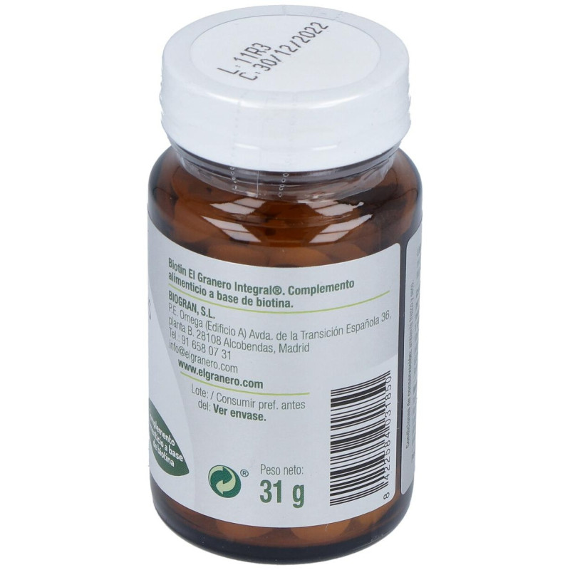 Biotin Vitamina H 100 Comp - El Granero