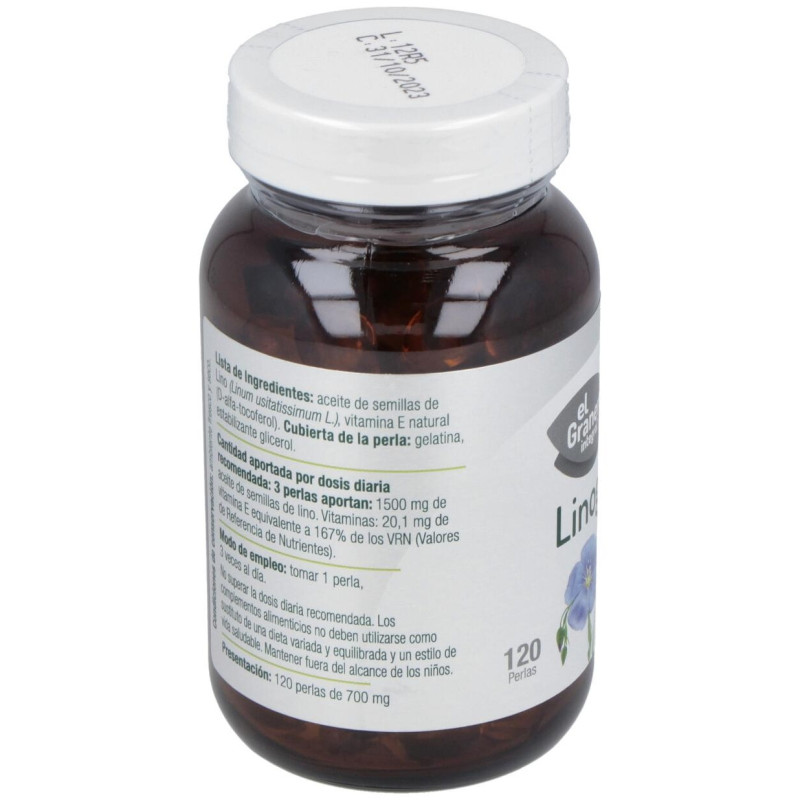 Integral Linogran Aceite de Lino 120 Perlas - El Granero