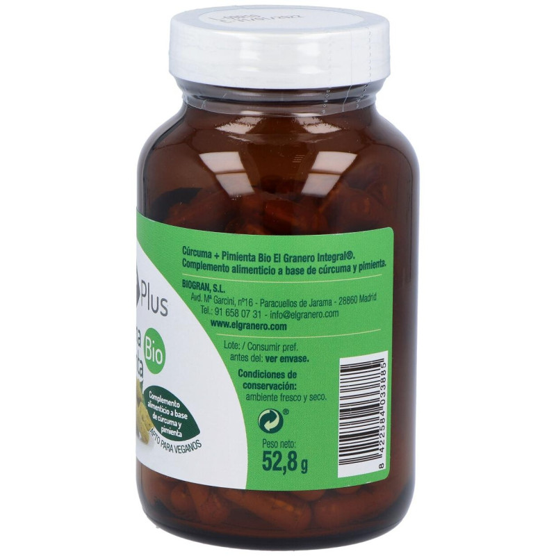 Cúrcuma + Pimienta Plus Bio 120caps - El Granero