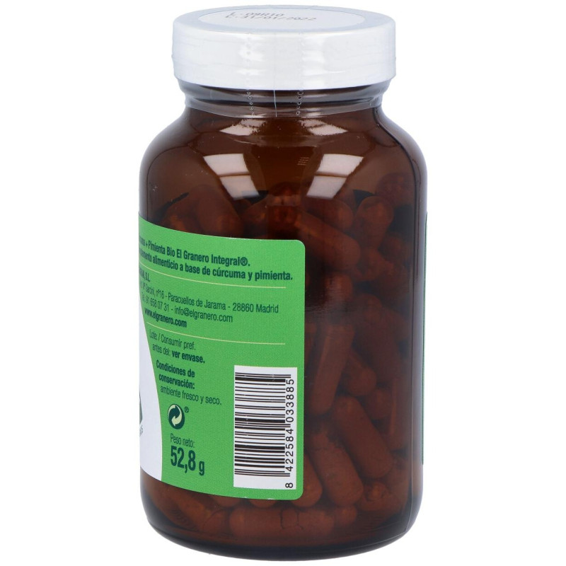 Cúrcuma + Pimienta Plus Bio 120caps - El Granero