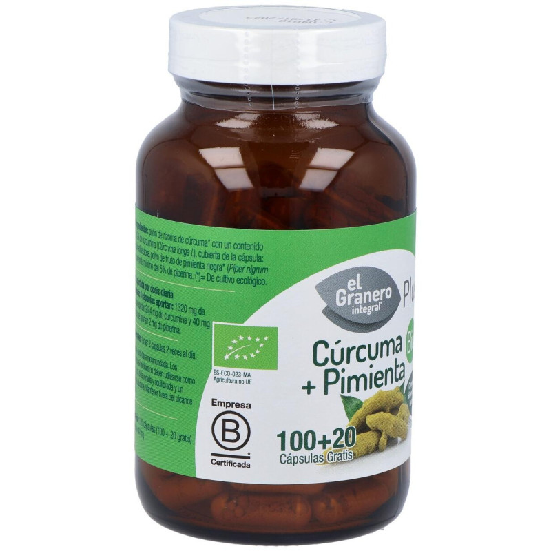 Cúrcuma + Pimienta Plus Bio 120caps - El Granero