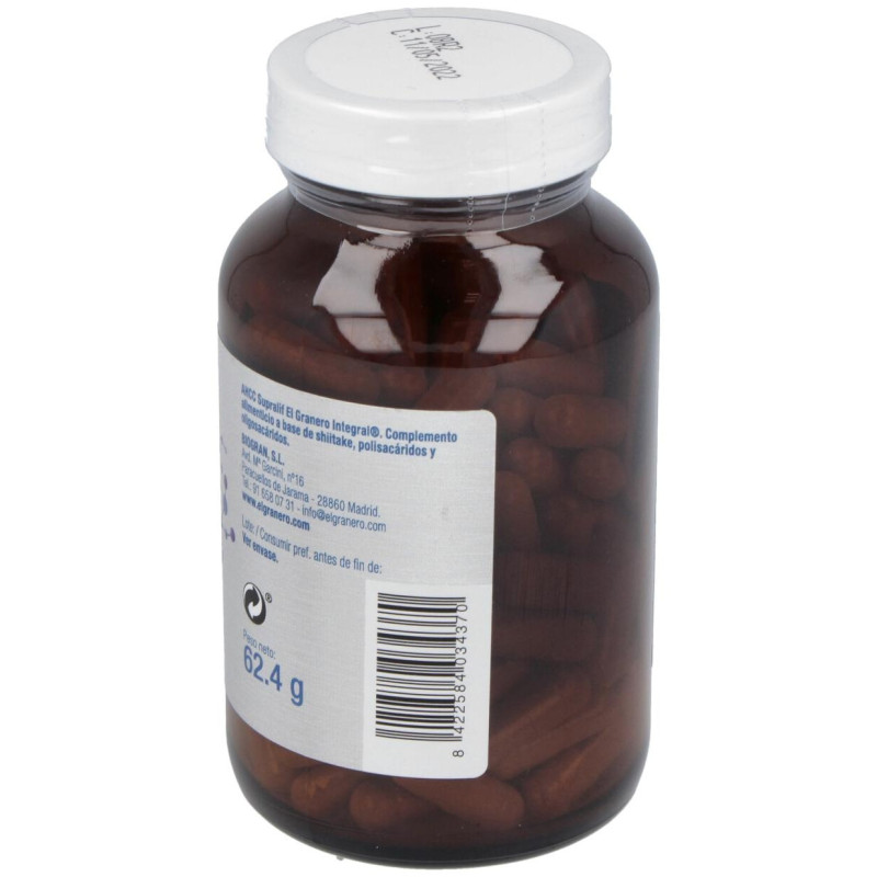 Granero Integral Ahcc Supralif 565mg 120 Cápsulas - El Granero