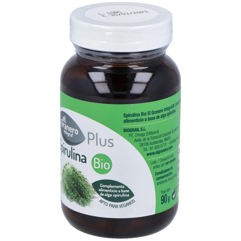 Granero Complemento Spirulina Bio 180 Comp - El Granero