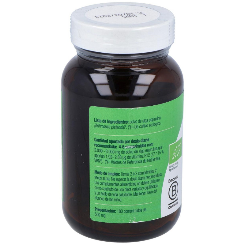 Granero Complemento Spirulina Bio 180 Comp - El Granero